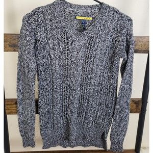 Prince & Fox black and white cable knit sweater size XS